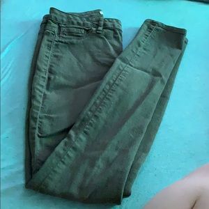 Olive skinny jeans